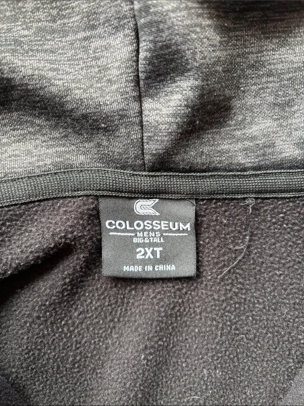 Colosseum Black and Heather Gray Men's Hoodie